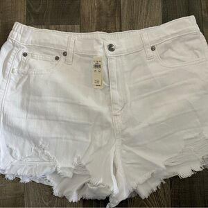 Women's White Denim Shorts